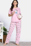 Zivame Hello Kitty Knit Cotton Pyjama Set - Fairy Tale — thumbnail 1